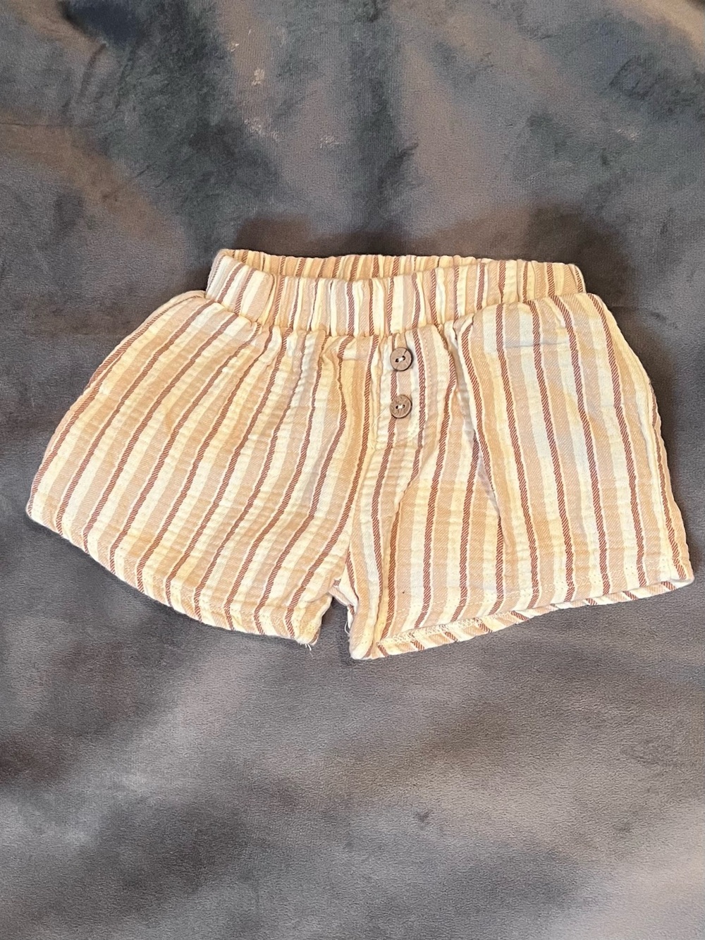 Quincy Mae Cream and Tan Striped Cotton Headband
